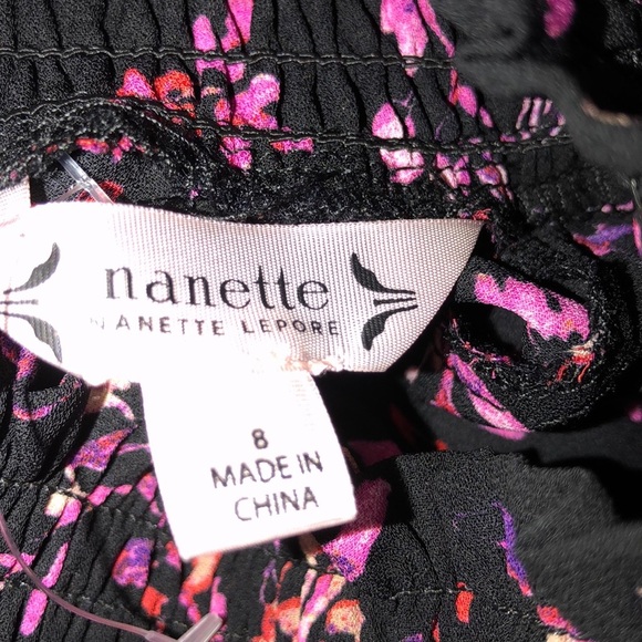 NANETTE LEPORE size 8 dragonfruit NWT floral dress - Picture 9 of 9